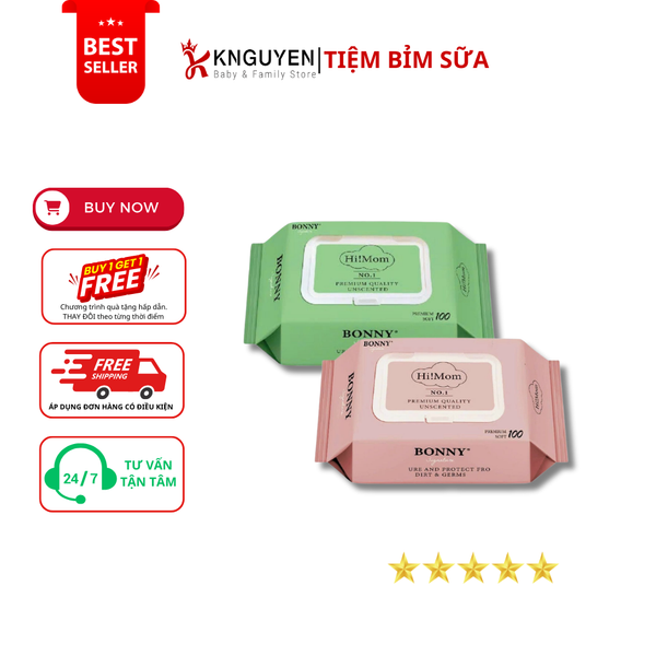  Khăn Ướt Hi Mom 100 tờ 