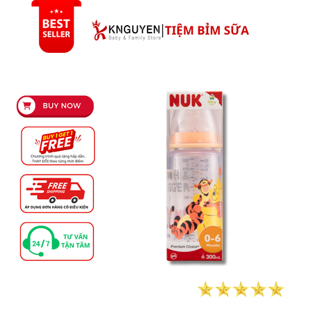  Bình sữa NUK Premium Choice+ nhựa PP kèm núm 300ml 