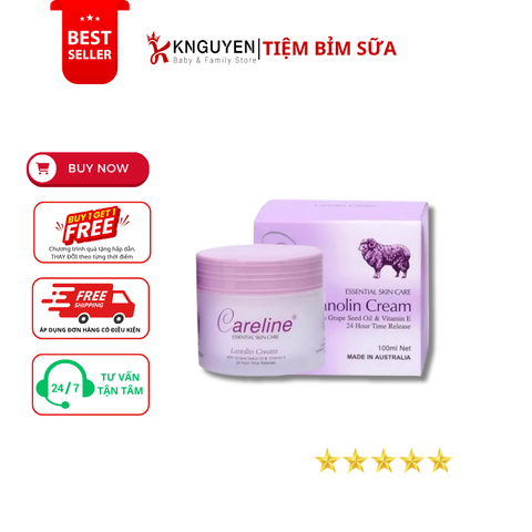  Kem cừu dưỡng da CARELINE 100ml (Lọ) Màu Tím 