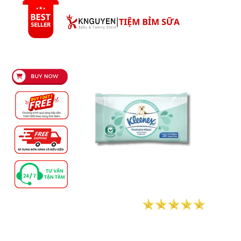  Khăn ướt Kleenex Cotton Fresh, 36 miếng 