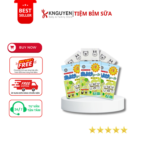  Miếng dán đuổi muỗi hình động vật Ryohin 72 miếng 