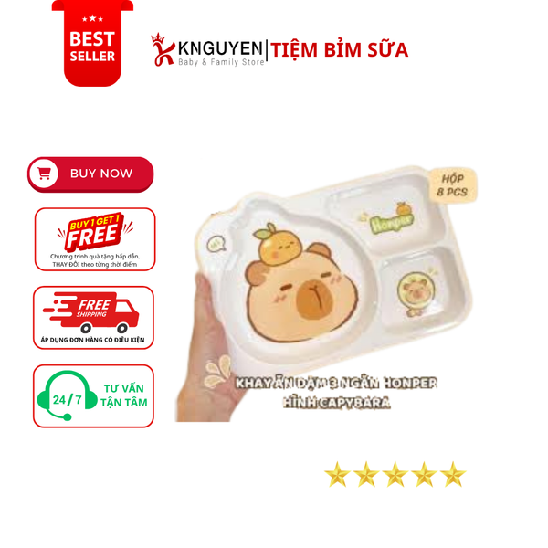  Khay Ăn Dặm 3 Ngăn Honper HP2411 