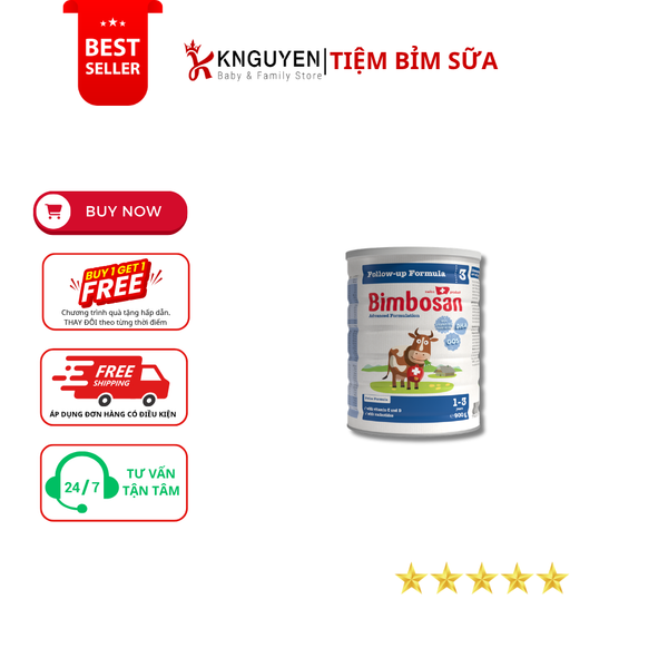  Sữa Bột Sinh Học Bimbosan  Thụy Sĩ (900g) 