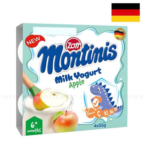  [6M+] Sữa Chua Ăn Zott Montinis Vị Xoài Lốc 4 Hũ 55G 