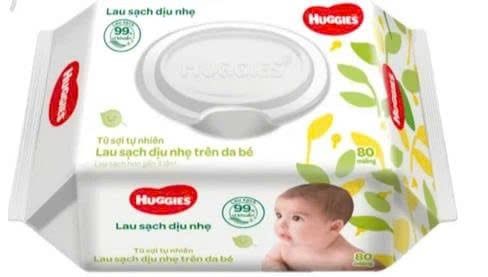  Khăn ướt Huggies 80 tờ không mùi 