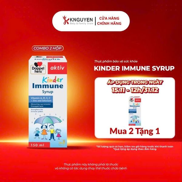  Tăng Đề Kháng Kinder Immune Syrup, 150ml, Doppelherz 
