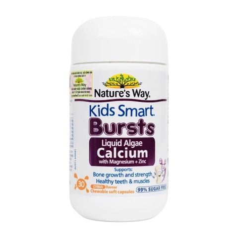  Nature's Way Kids Smart Bursts Liquid Algae Calcium With Magnesium + Zinc (30 viên) 
