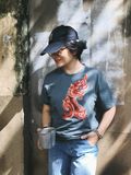  Áo thun Xanh Đá thêu tay Rồng Naga 