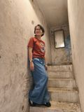  Áo thun đỏ gạch thêu tay Cá Betta 