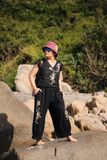  Quần linen nấm đen thêu tay Pansee 