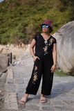  Quần linen nấm đen thêu tay Pansee 