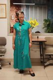  Đầm chemise linen thêu tay Đăng Tiêu - Xanh Lơ 