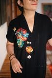  Đầm kimono thêu tay  Natusen - Yuna đen 