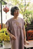  Đầm cánh tiên cacao thêu Mộc Lan 