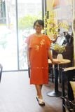  Đầm tay tiên cam thêu tay Cúc Nhật 