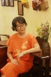  Đầm tay tiên cam thêu tay Cúc Nhật 