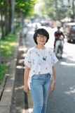  Áo linen trắng Ren thêu 