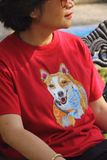  Áo thun Đỏ thêu tay Aloka Dog 