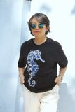  Áo thun Đen thêu tay Hải Vương 