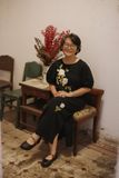  Đầm linen đen tay kẹo thêu tay Bạch Thiên Hương 