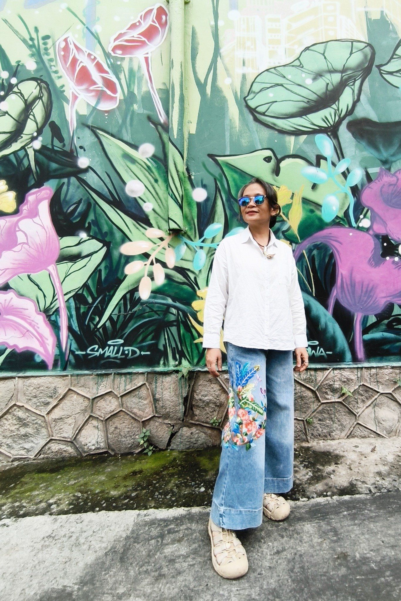  Quần jeans thêu tay Thu Bình Đông Hồ 