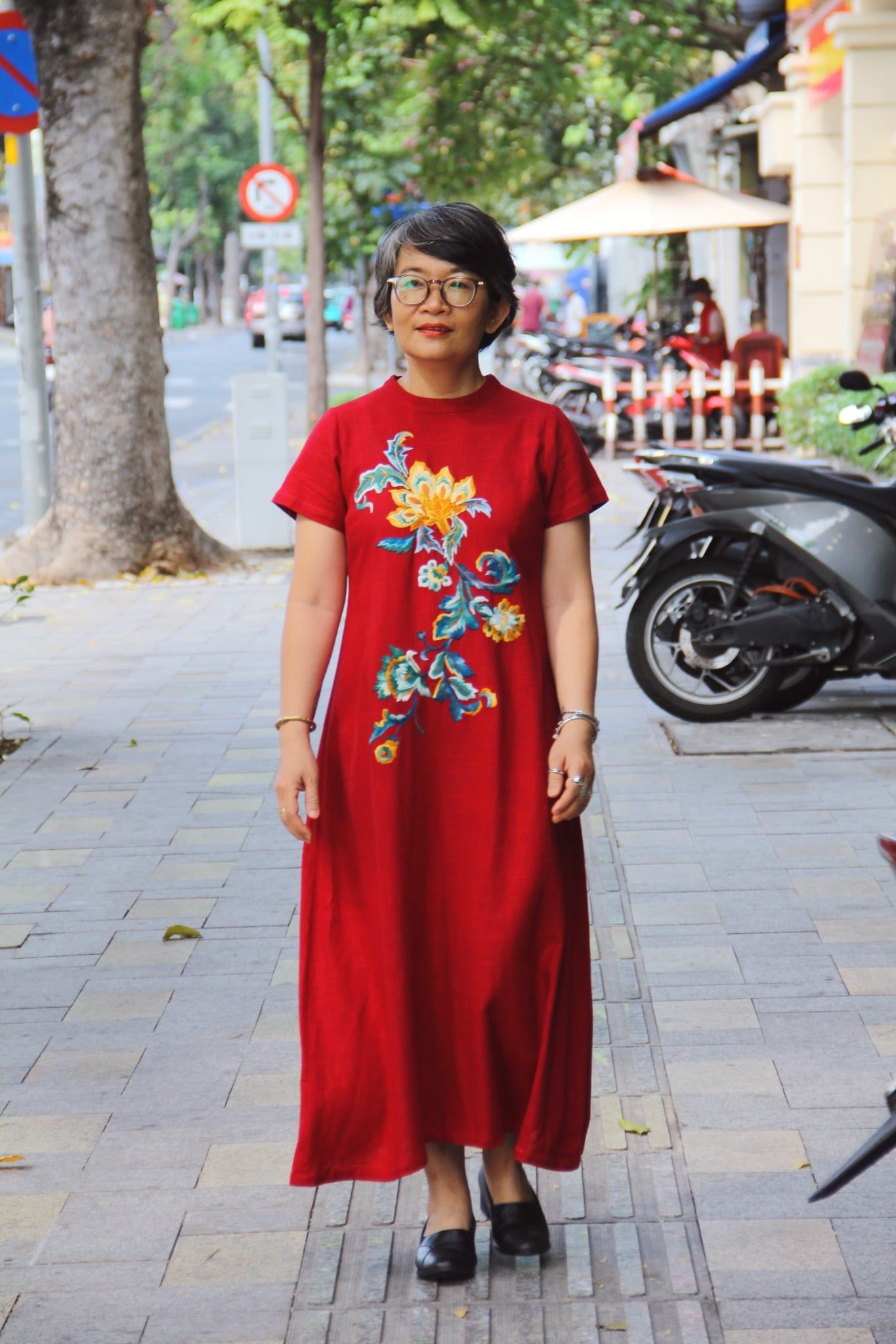  Đầm Selena Đỏ thêu tay Heart Jacobean 3 