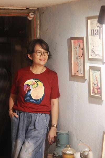  Áo thun đỏ thêu tay Taucan King 