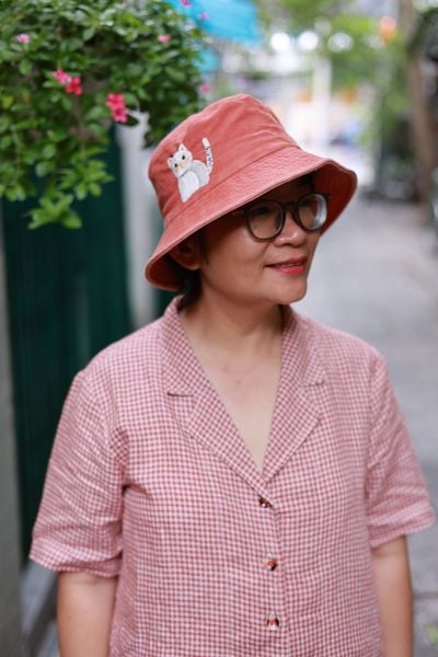  Nón Bucket thêu tay Mèo -đủ màu 