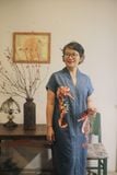  Đầm Yuna Kimono denim thêu tay Hải Vương Hải Hậu 