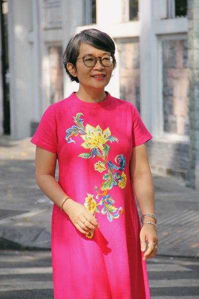  Đầm Selena Hồng Sen thêu tay Heart Jacobean 