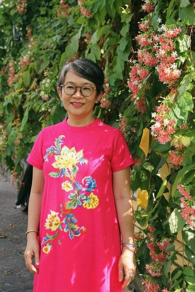  Đầm Selena Hồng Sen thêu tay Heart Jacobean 