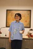  Áo chemise xanh biển thêu tay Xuyến Chi 