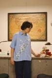  Áo chemise xanh biển thêu tay Xuyến Chi 