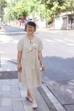  Đầm Be 2 tầng thêu tay Bạch Thiên Hương 