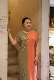  Đầm Tahera C Cam Rêu thêu Đăng Tiêu 