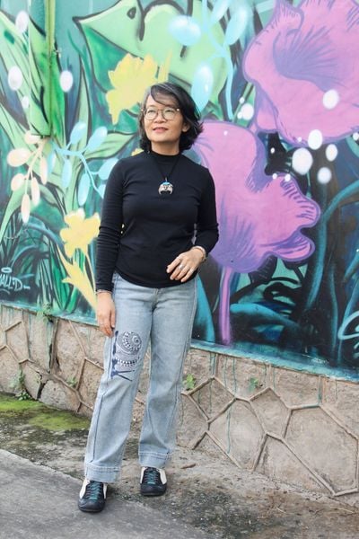  Quần jeans thêu tay Ốc Sên Mono 