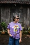  Áo thun thêu tay Hải Hậu - BabyTee Tím cà 
