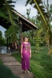  Đầm thêu tay Đăng tiêu suông không tay - tím cẩm 