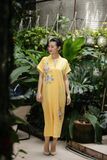  Đầm Yuna Kimono vàng mơ thêu tay Thanh Xuân 
