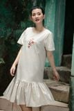  Đầm Baby Beige thêu tay Hoa Sim 