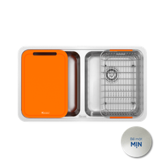 Chậu Rửa Chén Konox lắp âm 2 hố cân R50 Tari 7846DU