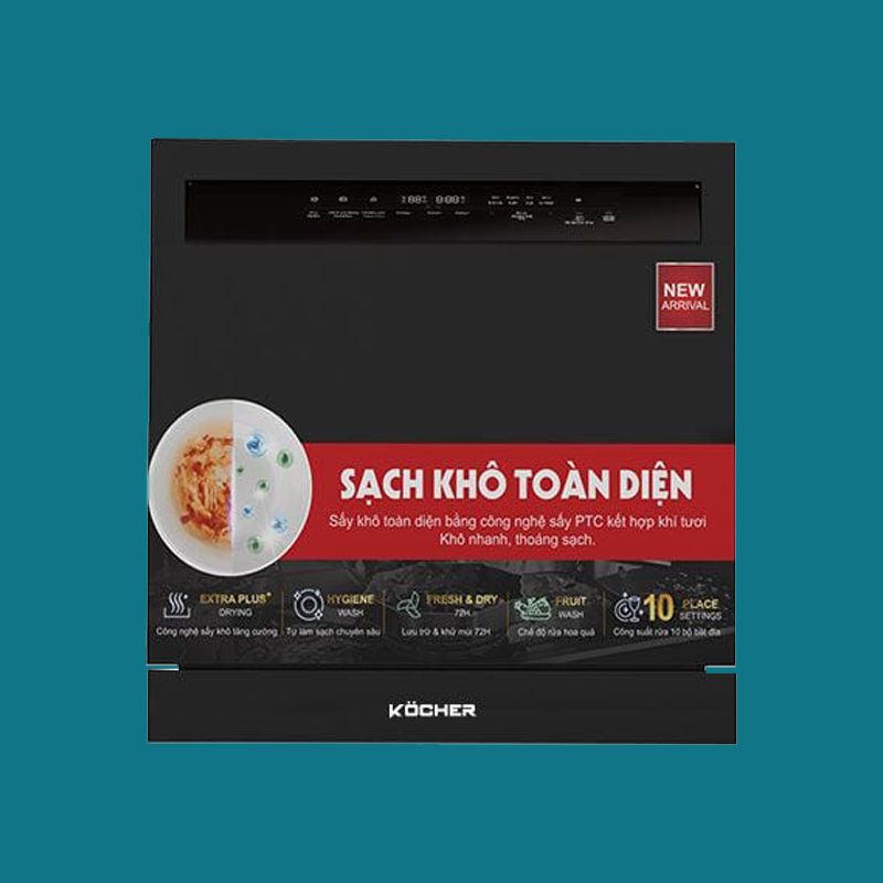 Máy Rửa Bát Köcher X10 PRO – 8 Chương Trình Rửa Hiện Đại, Tiết Kiệm Và An Toàn Tuyệt Đối