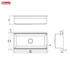 Chậu Rửa Chén Konox Chống Xước Workstation Sink Dekor 8644SU – Thiết kế Workstation tiện nghi