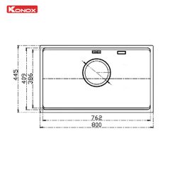 Chậu Rửa Bát Konox Workstation Sink Dekor 8044SU – Chậu Inox Cao Cấp Tích Hợp Workstation Tiện Lợi