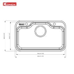 Chậu Rửa Bát Konox Workstation Sink Dekor 8048SU – Giải Pháp Bếp Hiện Đại Tối Ưu Không Gian