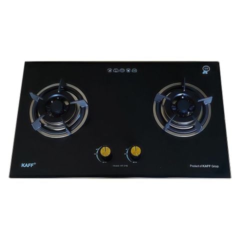 Bếp Gas Kaff KF-216 – Bếp Gas Âm 2 Lò, Mâm Chia Lửa Đồng