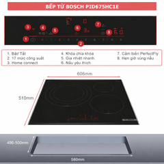 Bếp Từ Bosch PID675HC1E Chính Hãng – Công Nghệ Hiện Đại, Nấu Ăn Nhanh Và Tiết Kiệm Điện