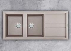 Chậu Rửa Bát Đá 2 Hố Malloca TORTORA G-50043 – Vẻ Đẹp Tự Nhiên, Tiện Nghi Tối Ưu