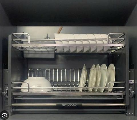 Giá Bát Di Động Eurogold Inox SUS304 NAN OVAL – Giải Pháp Lưu Trữ Đẳng Cấp Cho Tủ Bếp Hiện Đại