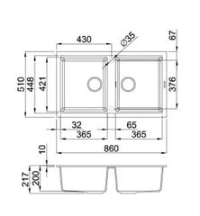 Chậu Rửa Bát Đá 2 Hố Malloca BIANCO G-45062 – Sang Trọng, Bền Bỉ Cho Mọi Căn Bếp